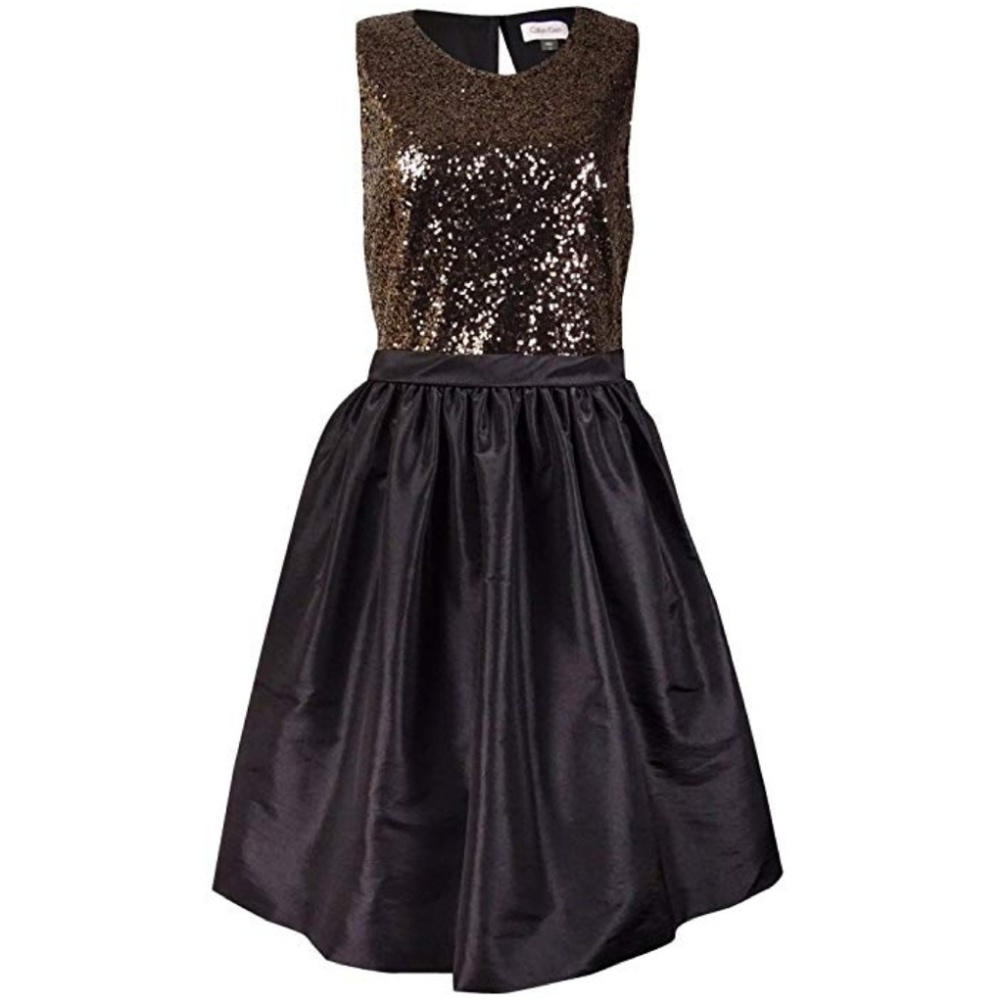 Calvin Klein gold sequence dress